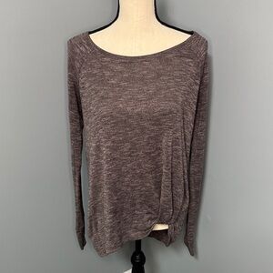 Juicy Couture Women’s Gray Long Sleeve Knot Sweater Sz L